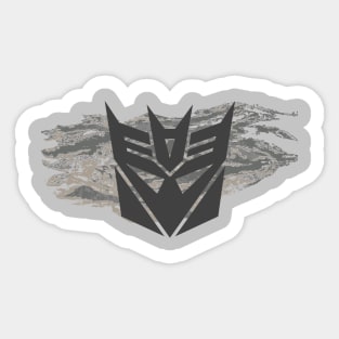 Starscream-Decepticon logo on ABU Tiger Stripes Sticker